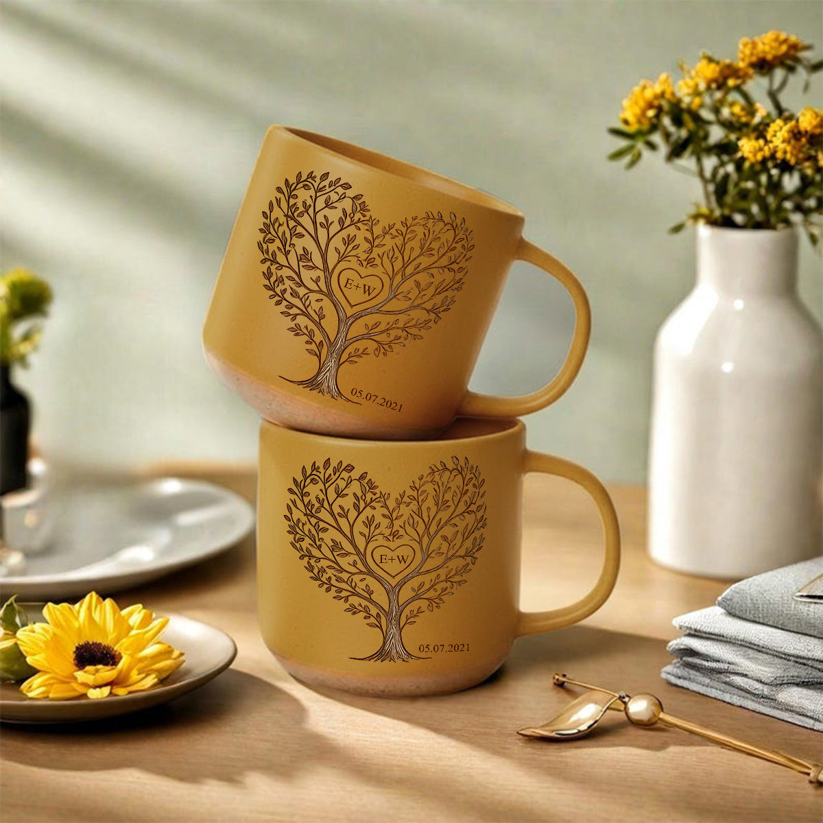 You & Me We Got This - Personalized Couple Printed Pottery Mug