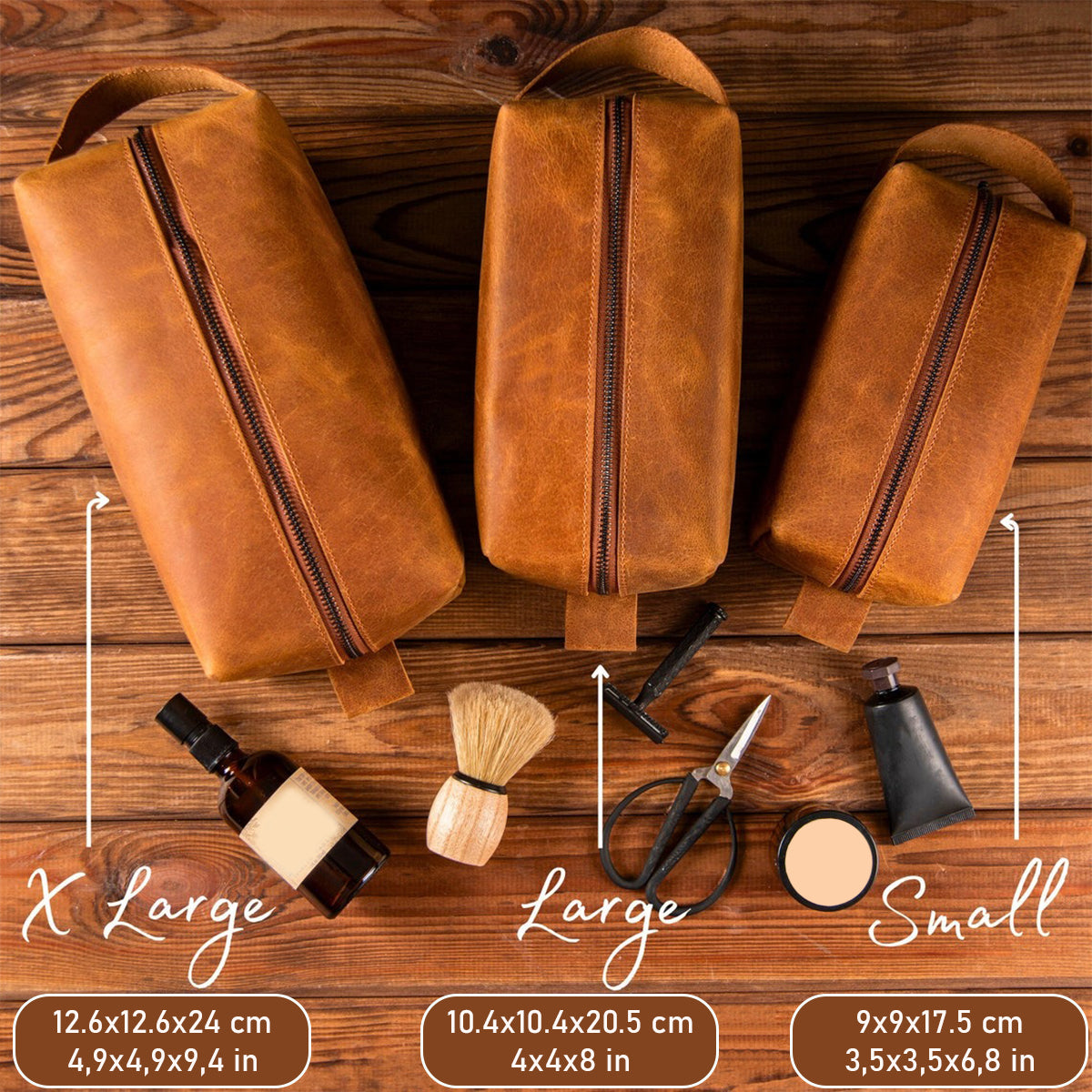 Félicitations pour être mon frère ! – Trousse de toilette en cuir personnalisée pour frère/sœur