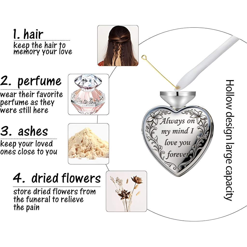 Urn Necklace for Ashes, Cremation Jewelry Necklace, Memorial Gift - Personalized Memorial Urn Pendant Necklace