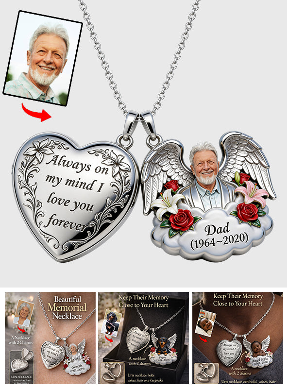 Urn Necklace for Ashes, Cremation Jewelry Necklace, Memorial Gift - Personalized Memorial Urn Pendant Necklace