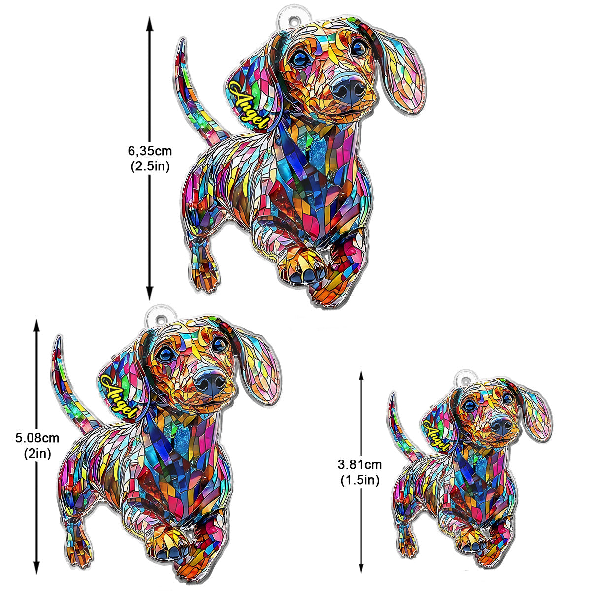 Ich liebe meinen Hund – personalisierte Dackel-Ohrringe