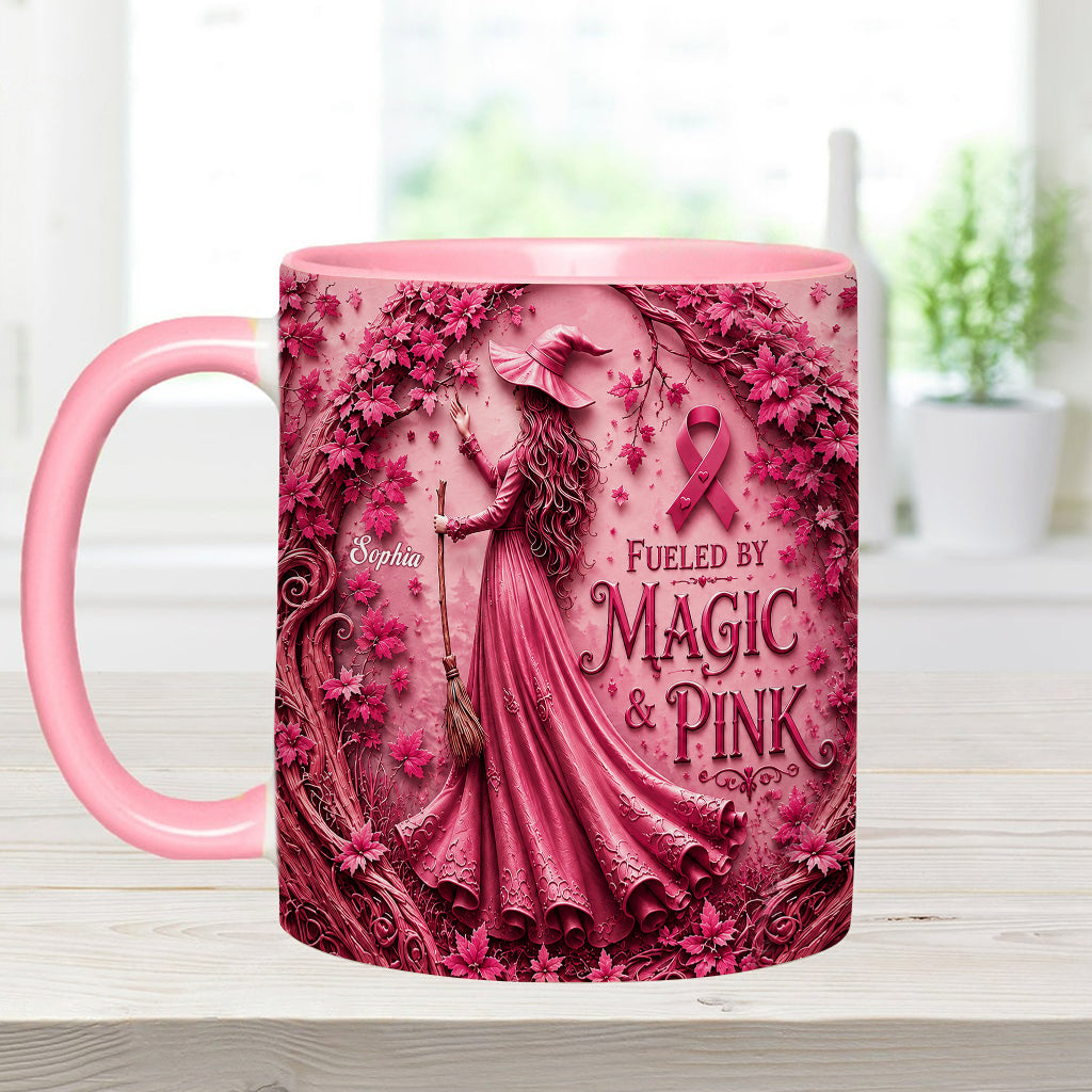 Von Magie & Pink - Personalisierte Tasse & Untersetzer zur Brustkrebsbewusstseinskampagne