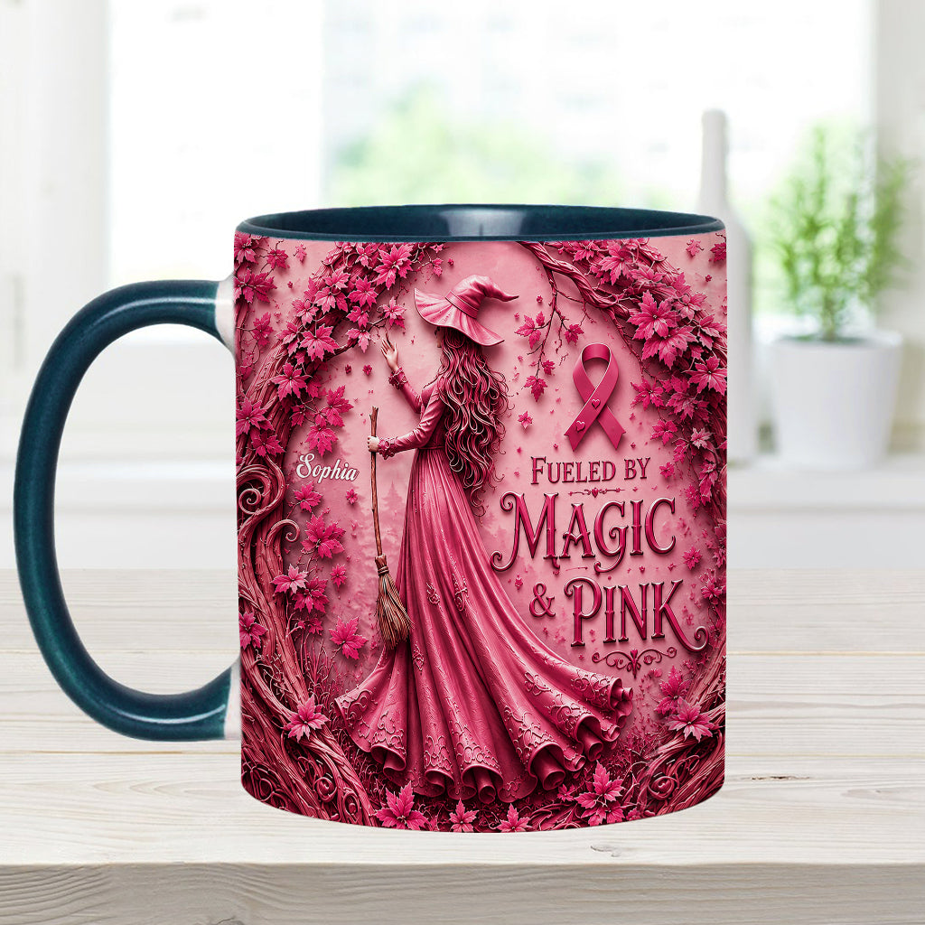 Von Magie & Pink - Personalisierte Tasse & Untersetzer zur Brustkrebsbewusstseinskampagne