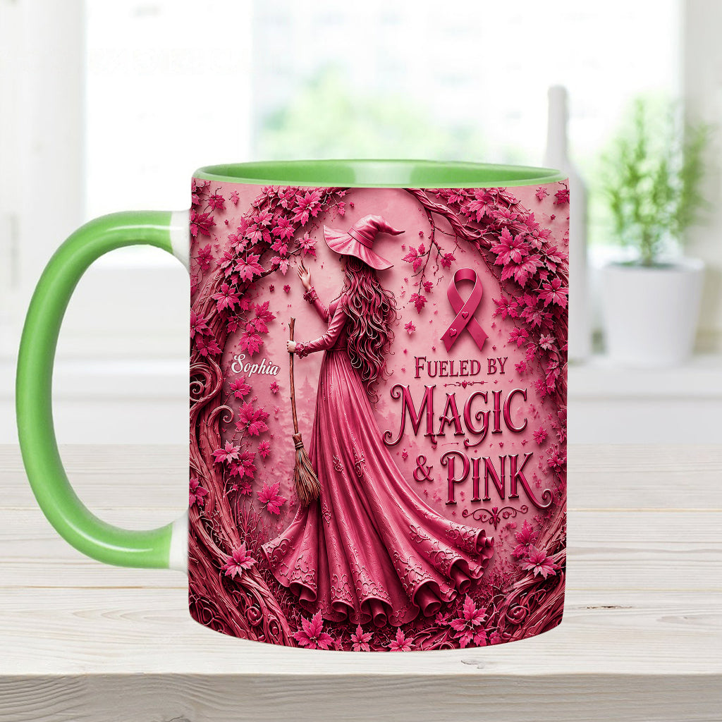 Von Magie & Pink - Personalisierte Tasse & Untersetzer zur Brustkrebsbewusstseinskampagne