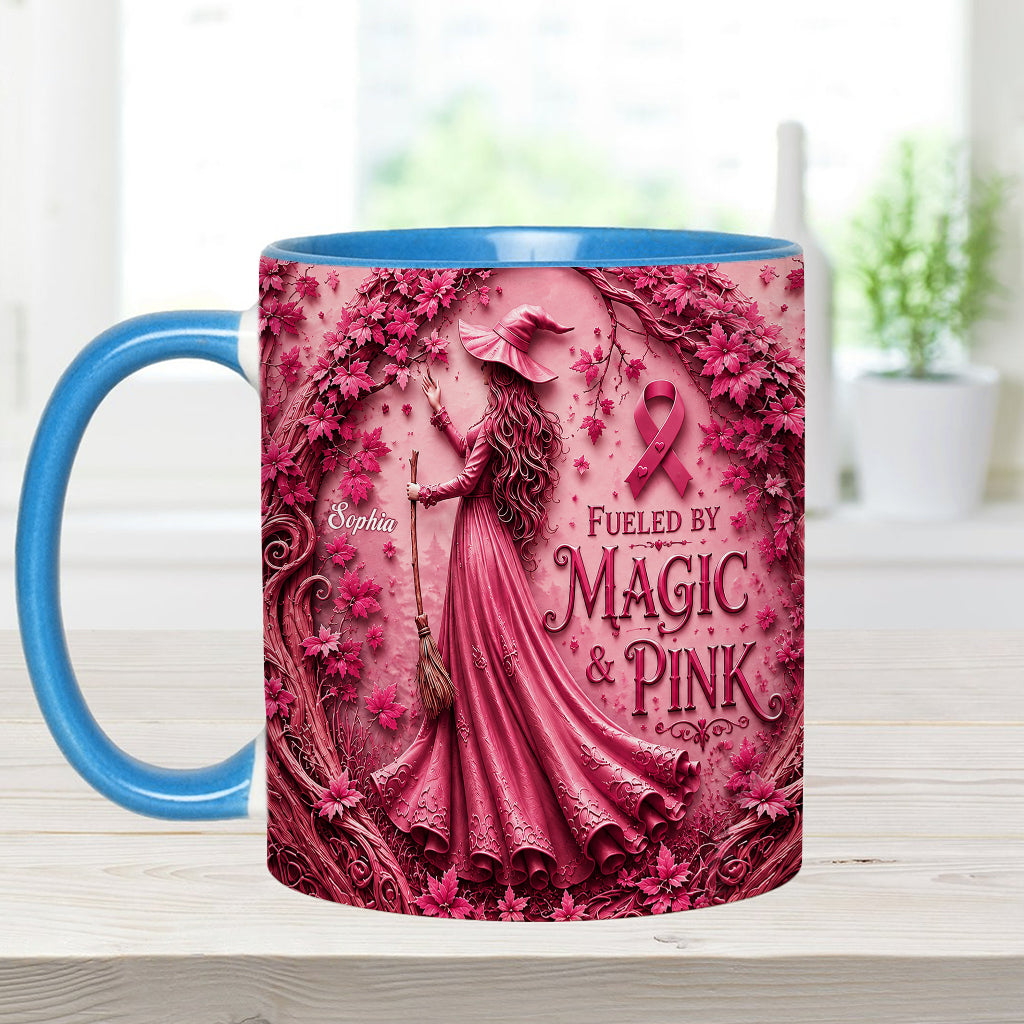 Von Magie & Pink - Personalisierte Tasse & Untersetzer zur Brustkrebsbewusstseinskampagne