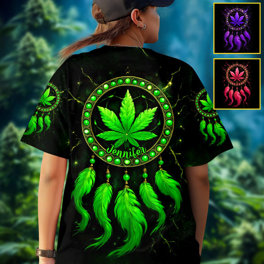 Défonçons-nous ! - T-shirt personnalisé avec motif cannabis.