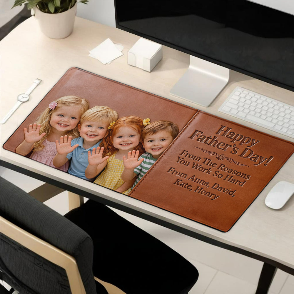 Raisons de travailler - Tapis de souris personnalisé pour père