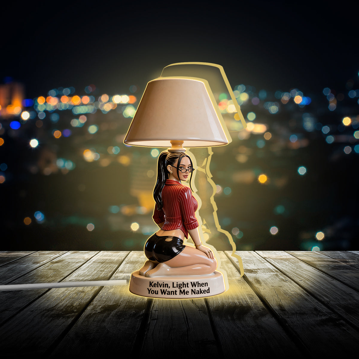 Licht, wenn du mich vermisst - Personalisierte, würzige Acryl-LED-Nachtlampe