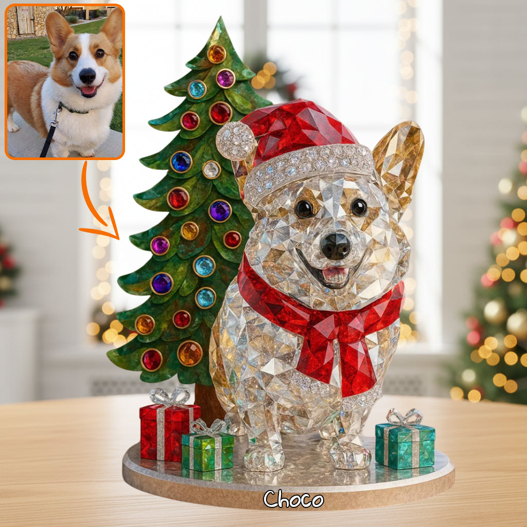 Plaque acrylique personnalisée pour animaux de compagnie - Cadeau de Noël pour chien