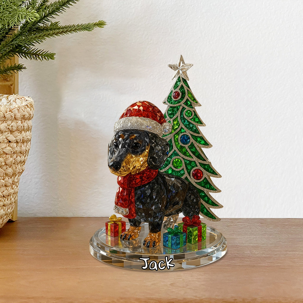 Plaque acrylique personnalisée pour animaux de compagnie - Cadeau de Noël pour chien