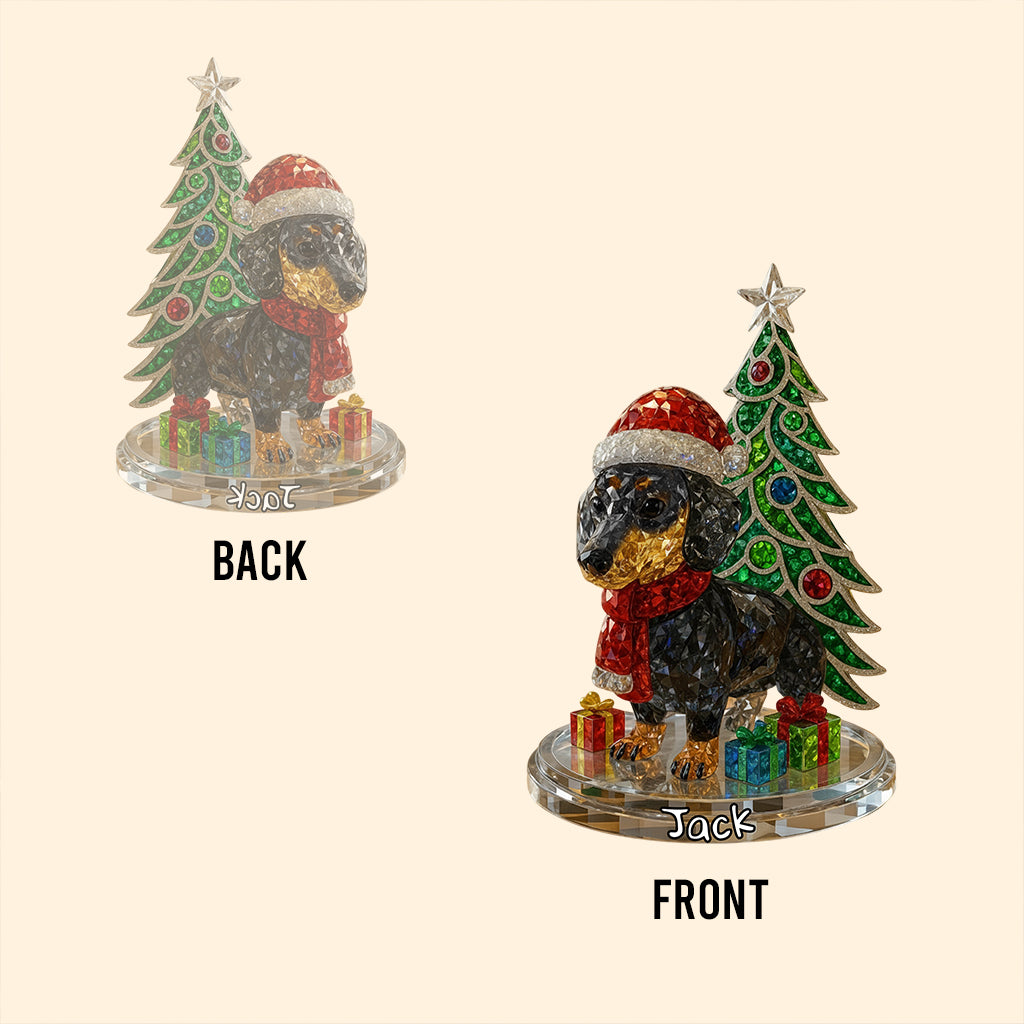 Plaque acrylique personnalisée pour animaux de compagnie - Cadeau de Noël pour chien