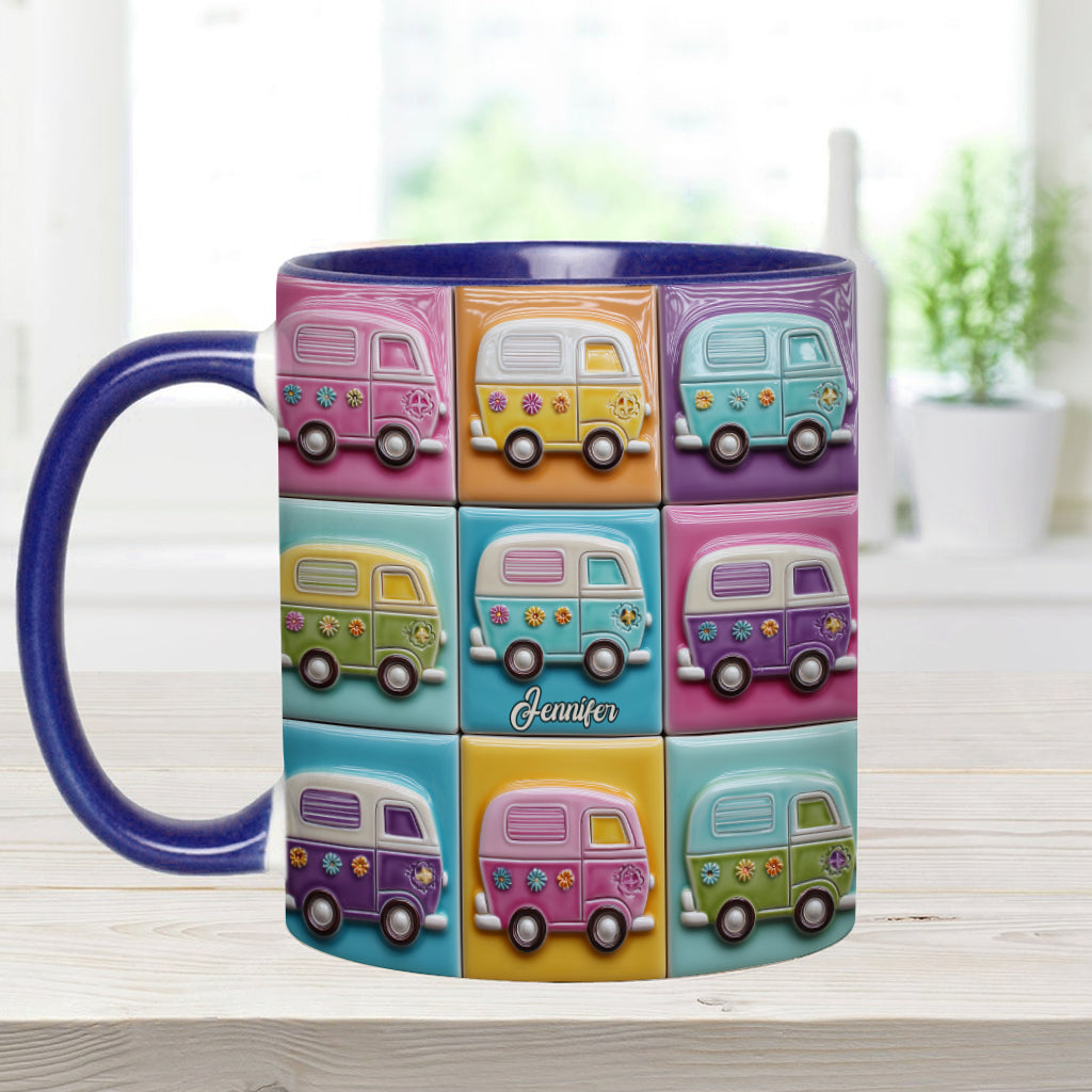 Caravanes hippies - Mug personnalisé à l'esprit hippie