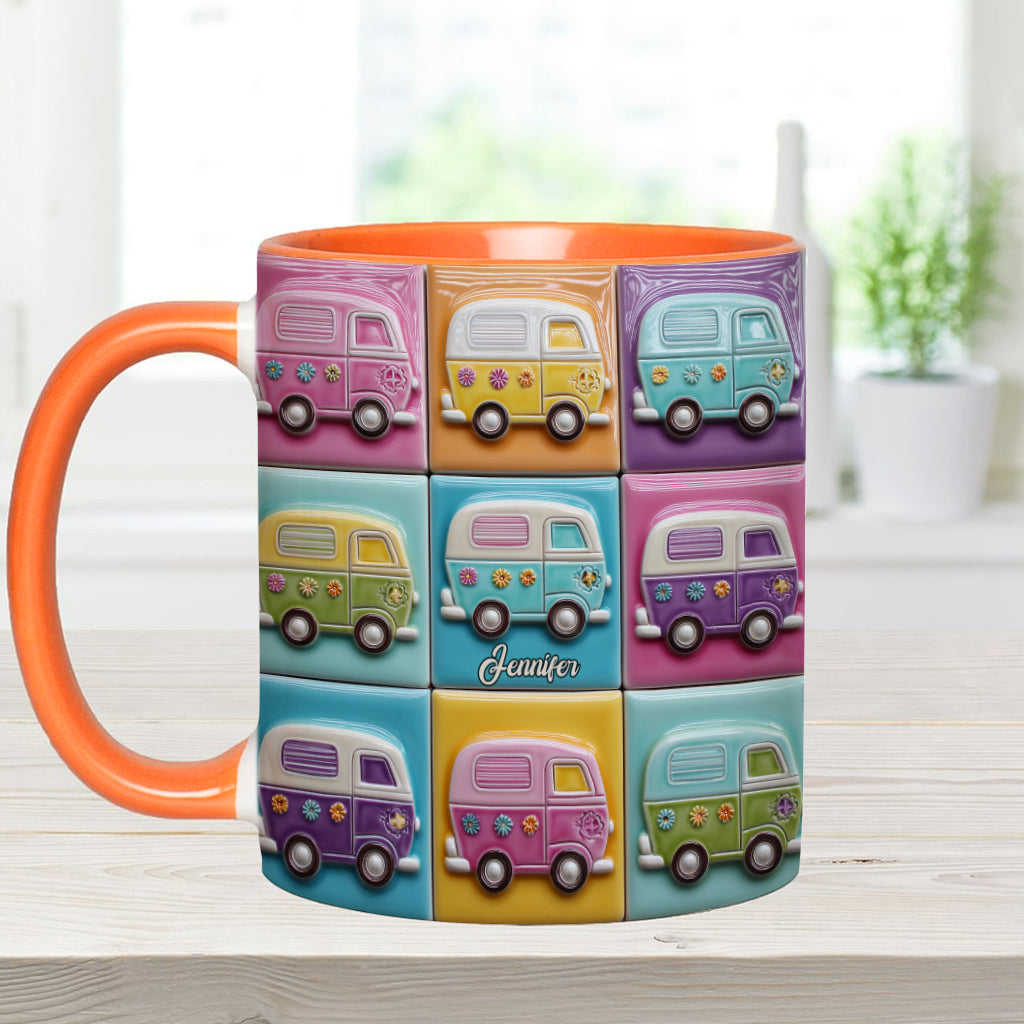 Caravanes hippies - Mug personnalisé à l'esprit hippie