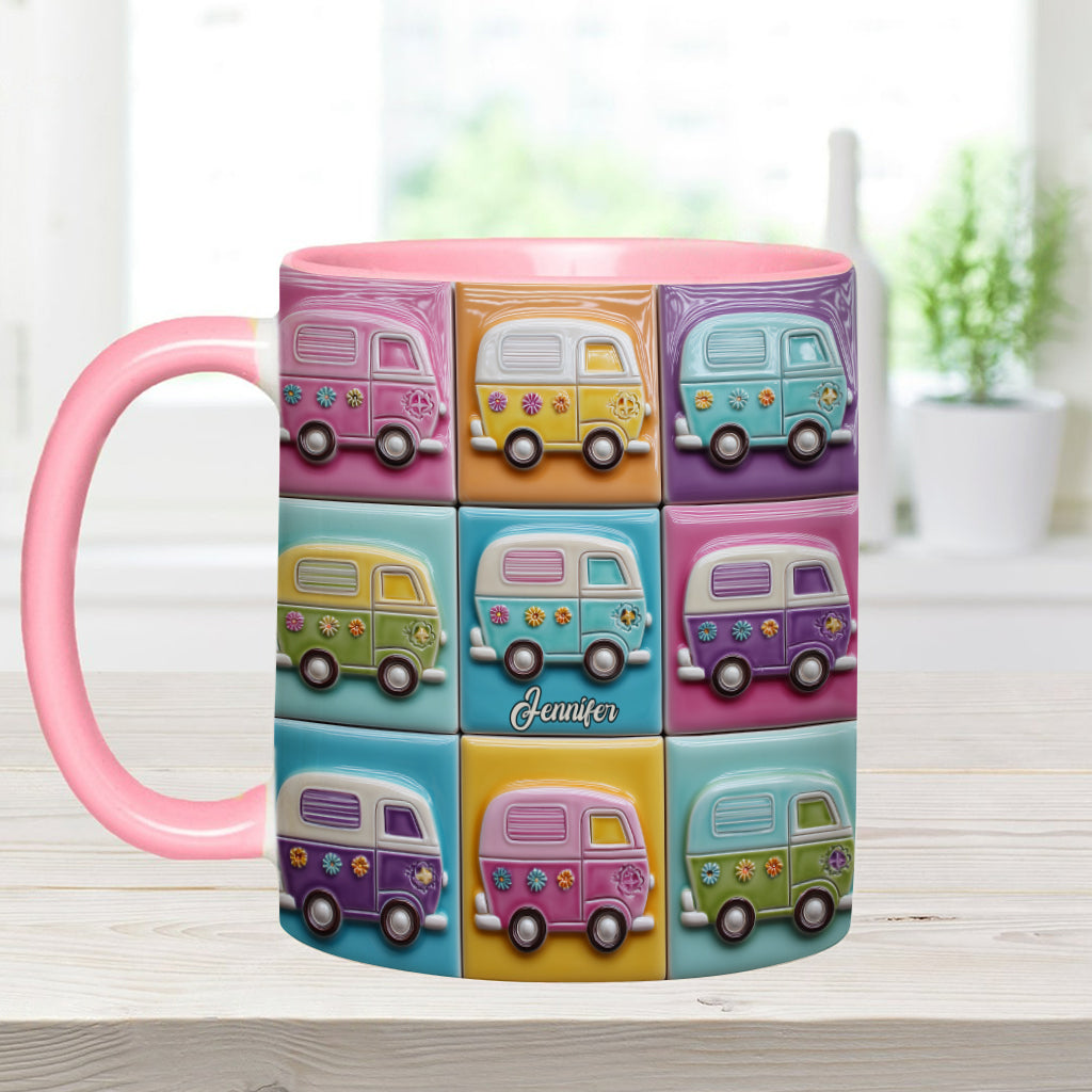Caravanes hippies - Mug personnalisé à l'esprit hippie
