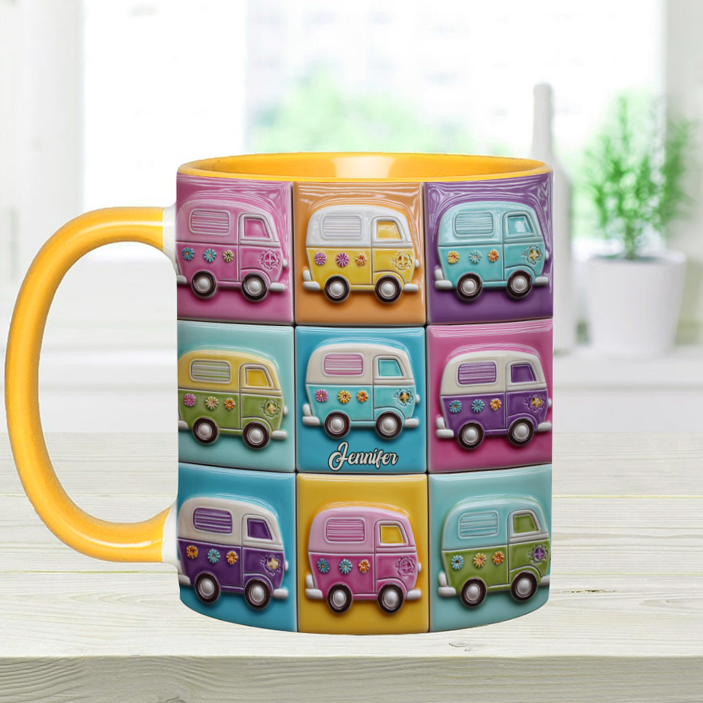 Caravanes hippies - Mug personnalisé à l'esprit hippie