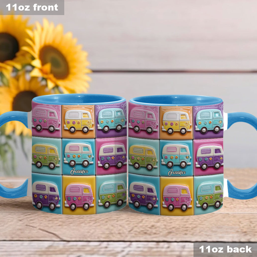 Caravanes hippies - Mug personnalisé à l'esprit hippie