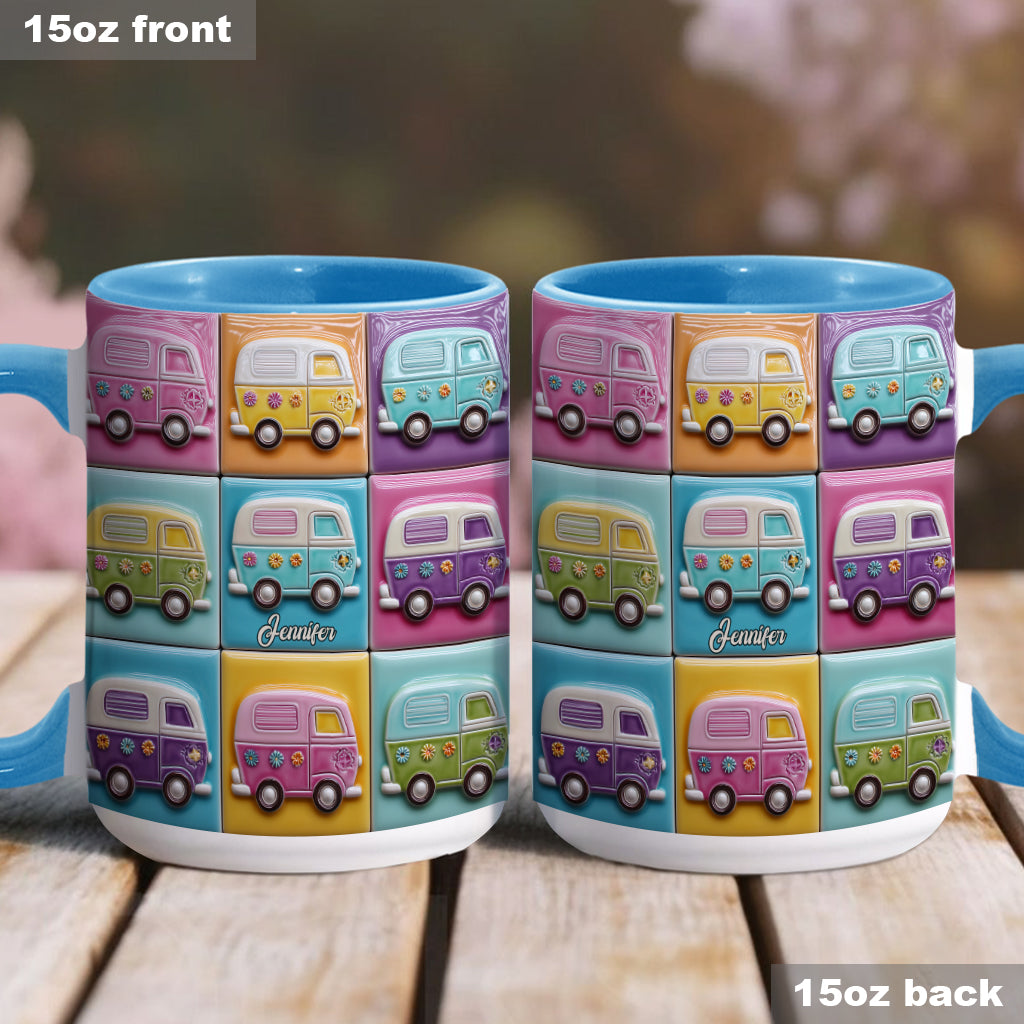Caravanes hippies - Mug personnalisé à l'esprit hippie