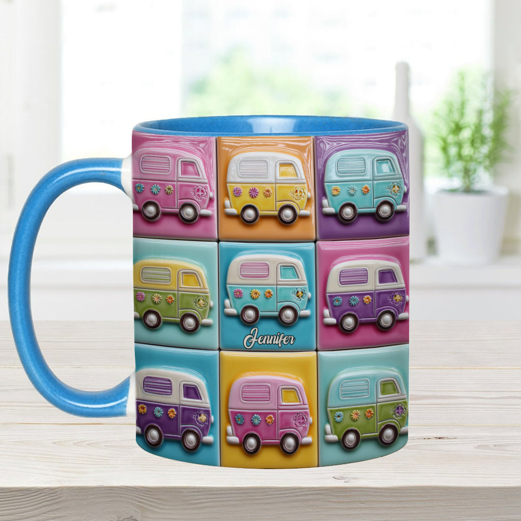 Caravanes hippies - Mug personnalisé à l'esprit hippie