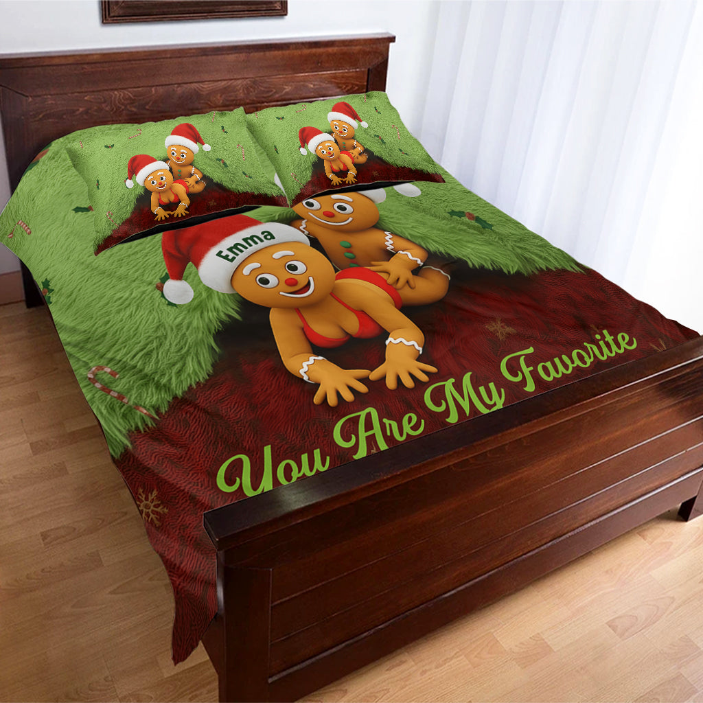 My Favorite Thing To Do This Christmas - Personalized Couple Bedding Set
