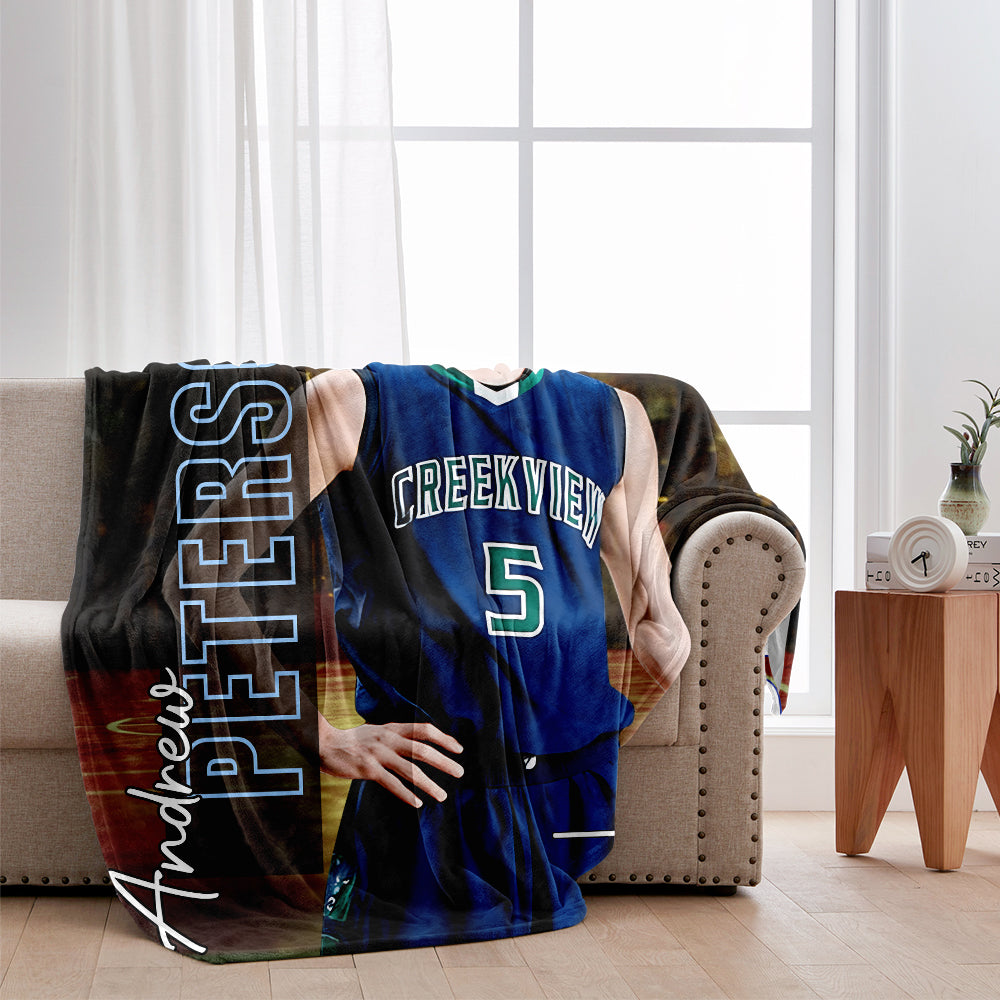Jede Sportart, jeder Name, jede Position, jede Nummer, jedes Team... - Personalisierte Basketballdecke