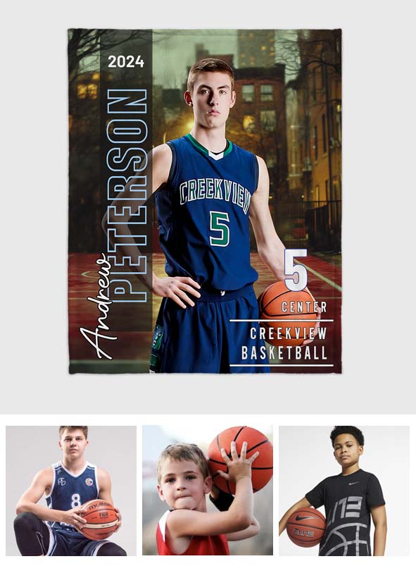 Jede Sportart, jeder Name, jede Position, jede Nummer, jedes Team... - Personalisierte Basketballdecke