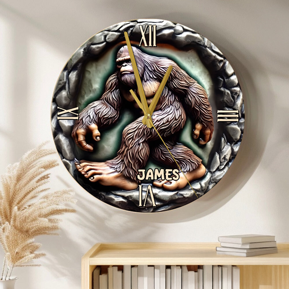 Créature mystique - Horloge murale Bigfoot personnalisée