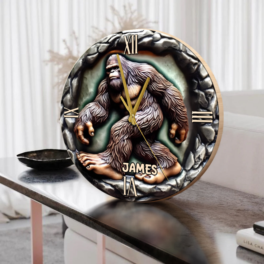 Créature mystique - Horloge murale Bigfoot personnalisée