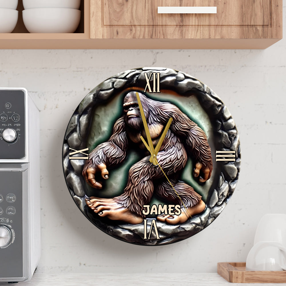 Créature mystique - Horloge murale Bigfoot personnalisée