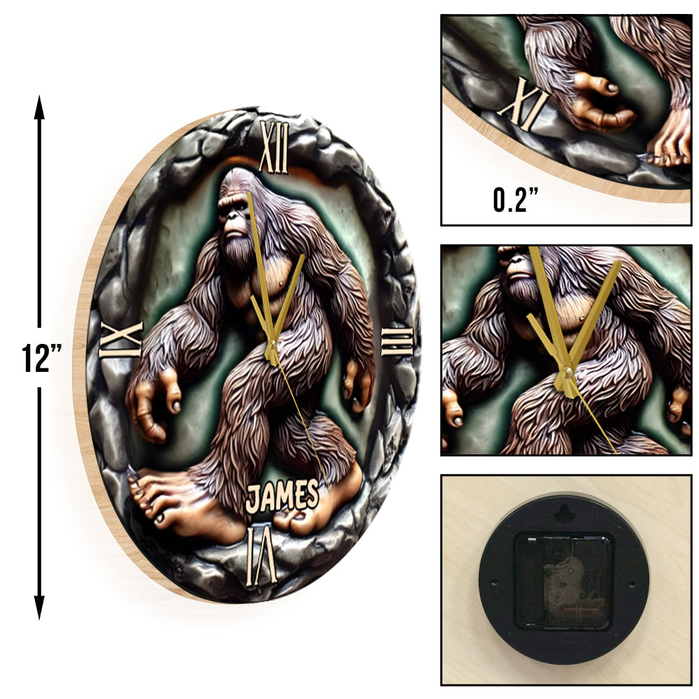 Créature mystique - Horloge murale Bigfoot personnalisée
