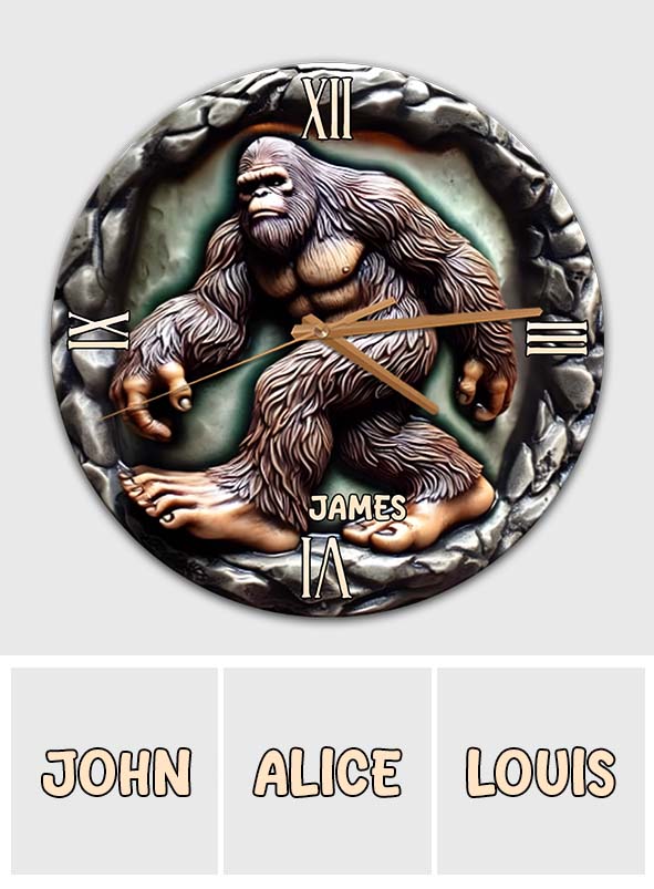 Créature mystique - Horloge murale Bigfoot personnalisée