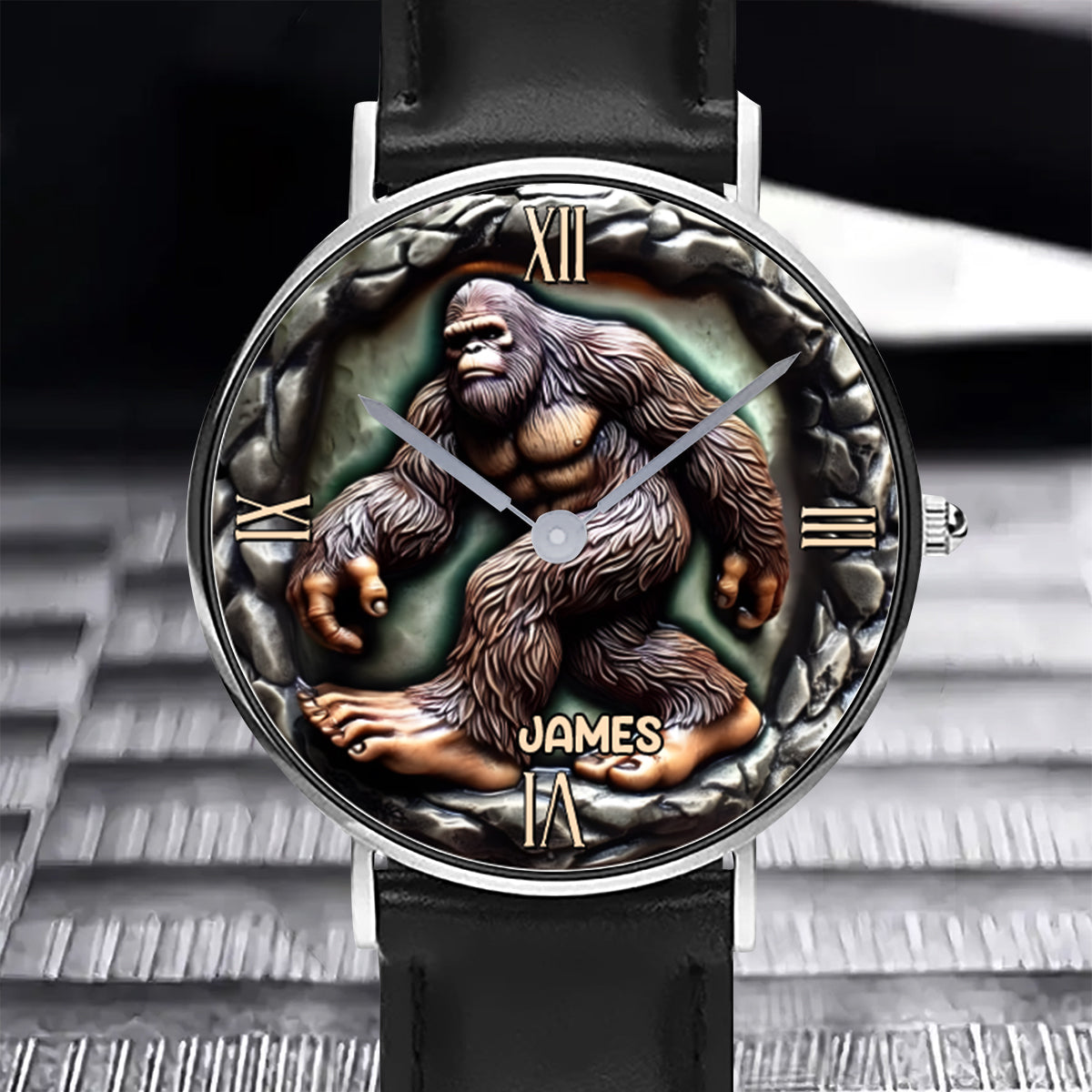 Créature mystique - Montre-bracelet Bigfoot personnalisée