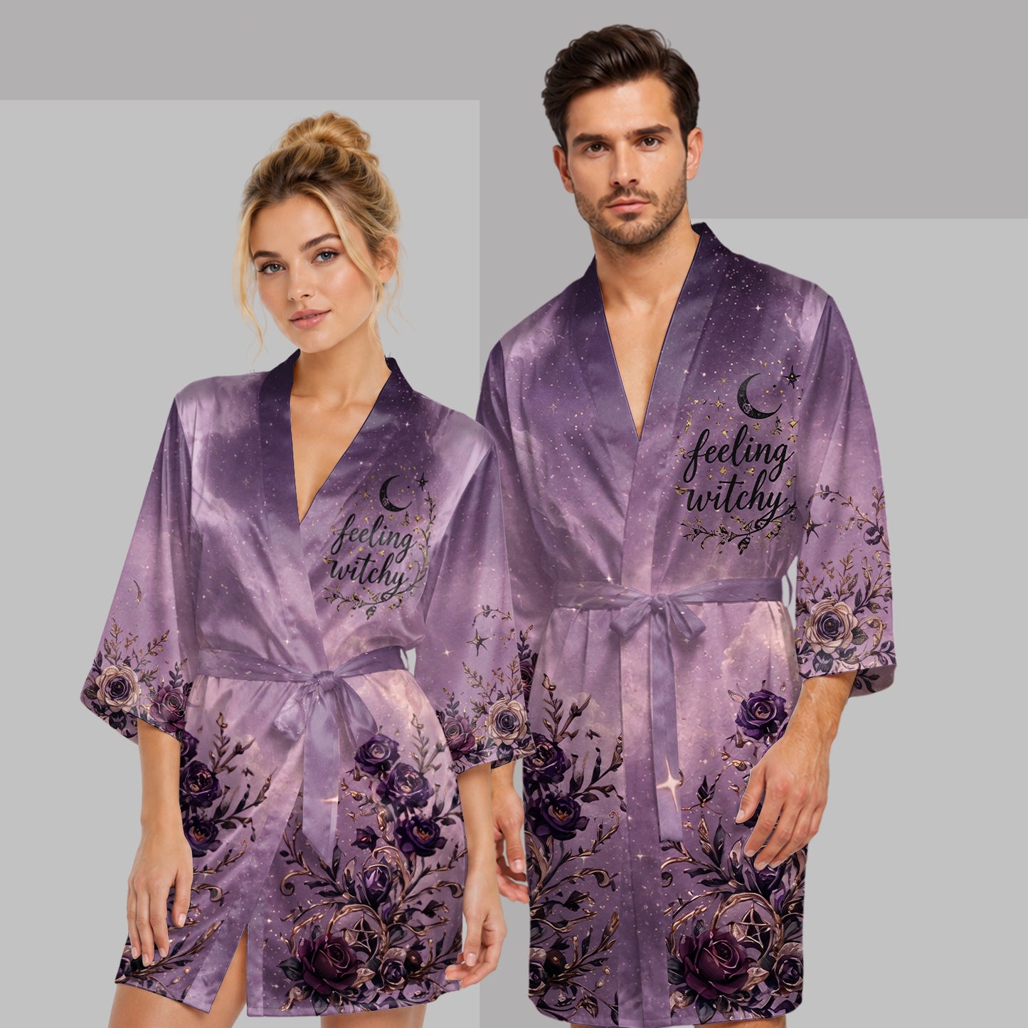 Feeling Witchy - Personalized Witch Satin Robe