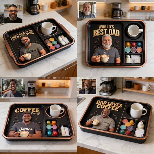 Papa Aime le Café - Plateau Personnalisé