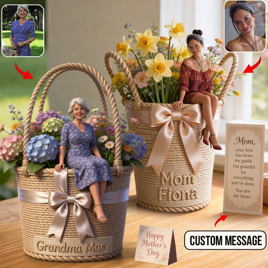 Personalisierte Foto, Perfektes Geschenk Für Mama, Oma - Acrylplakette Mit Karte