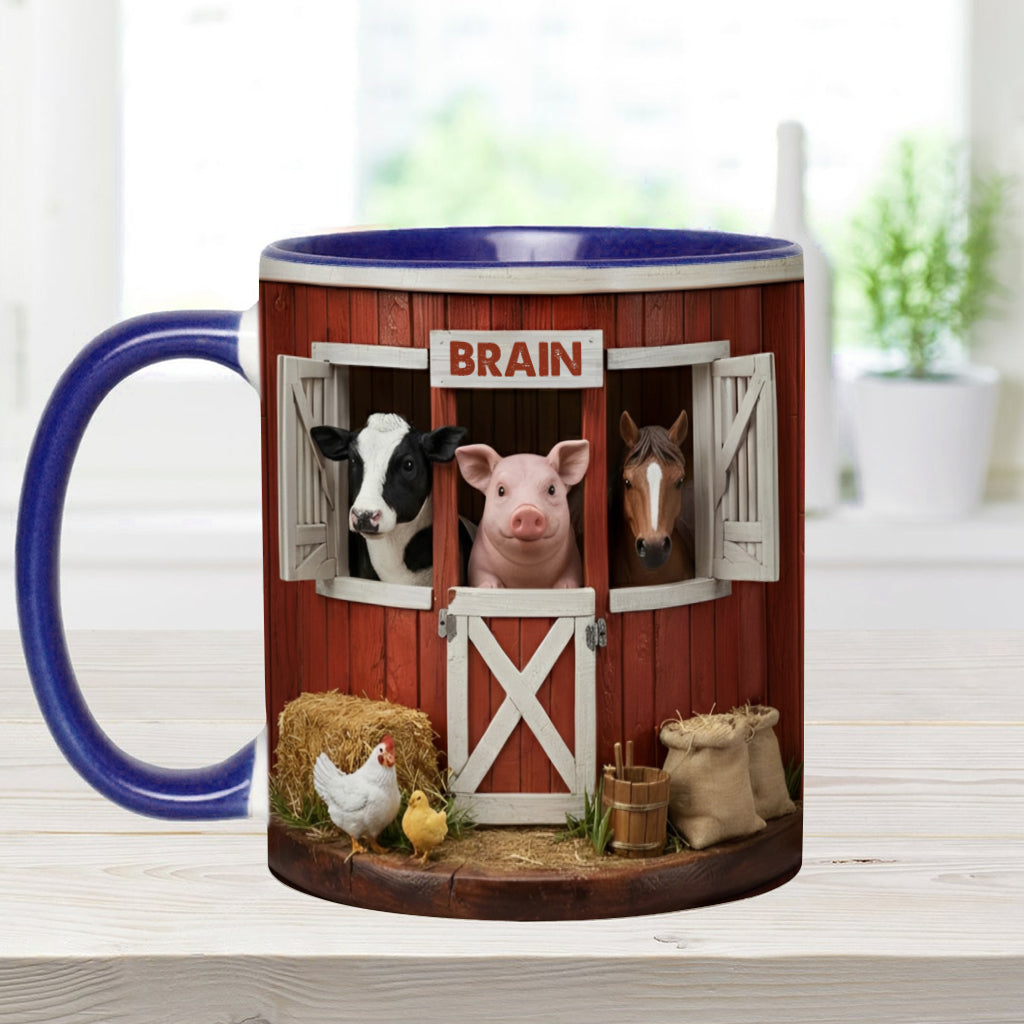 Mug personnalisé « La Grange Rouge » - Thème Fermier