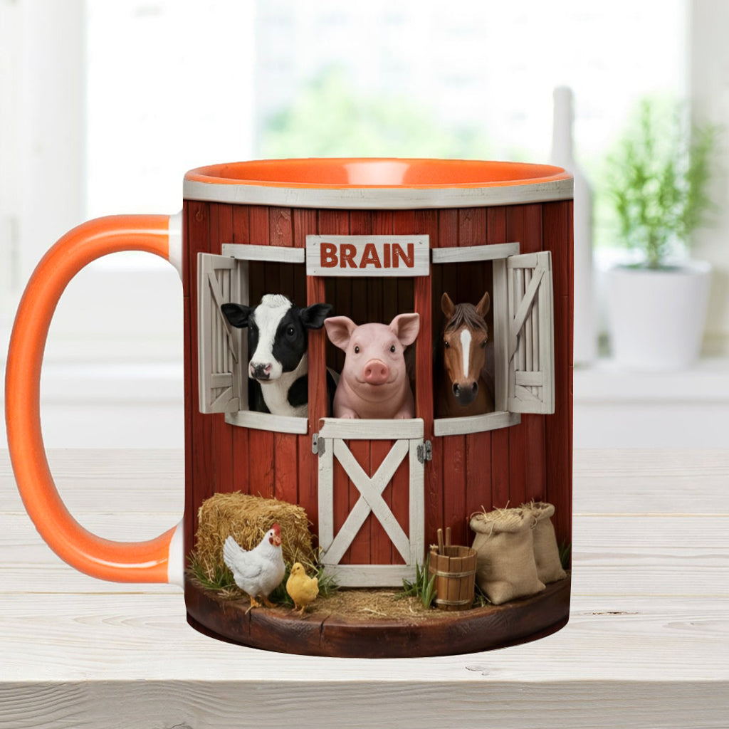 Mug personnalisé « La Grange Rouge » - Thème Fermier