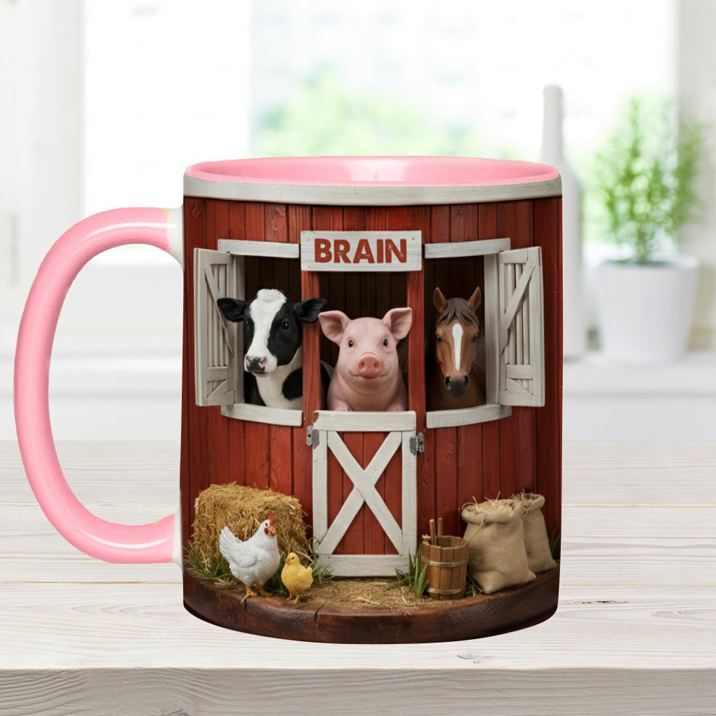 Mug personnalisé « La Grange Rouge » - Thème Fermier