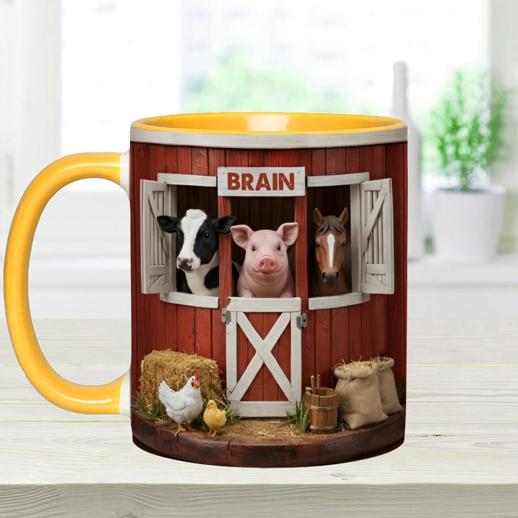 Mug personnalisé « La Grange Rouge » - Thème Fermier