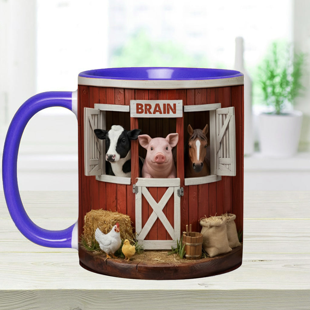 Mug personnalisé « La Grange Rouge » - Thème Fermier