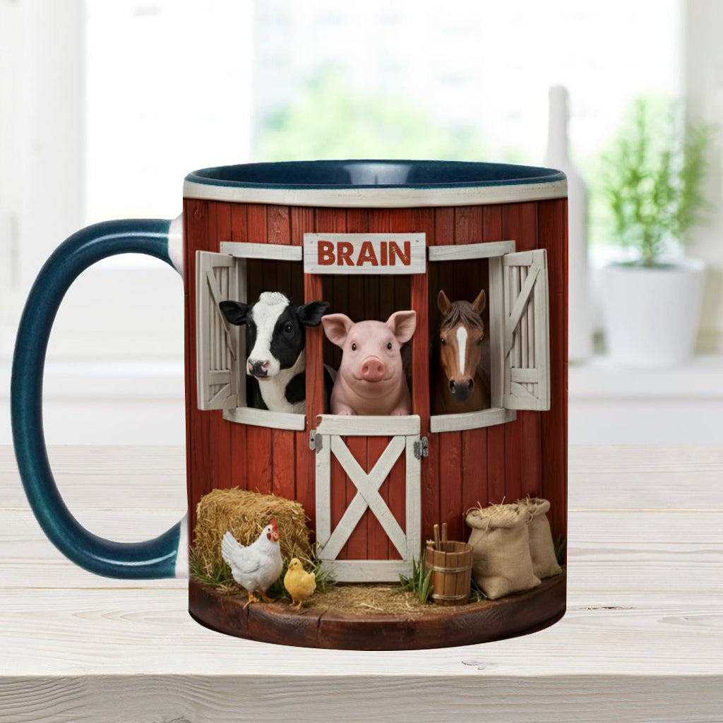 Mug personnalisé « La Grange Rouge » - Thème Fermier