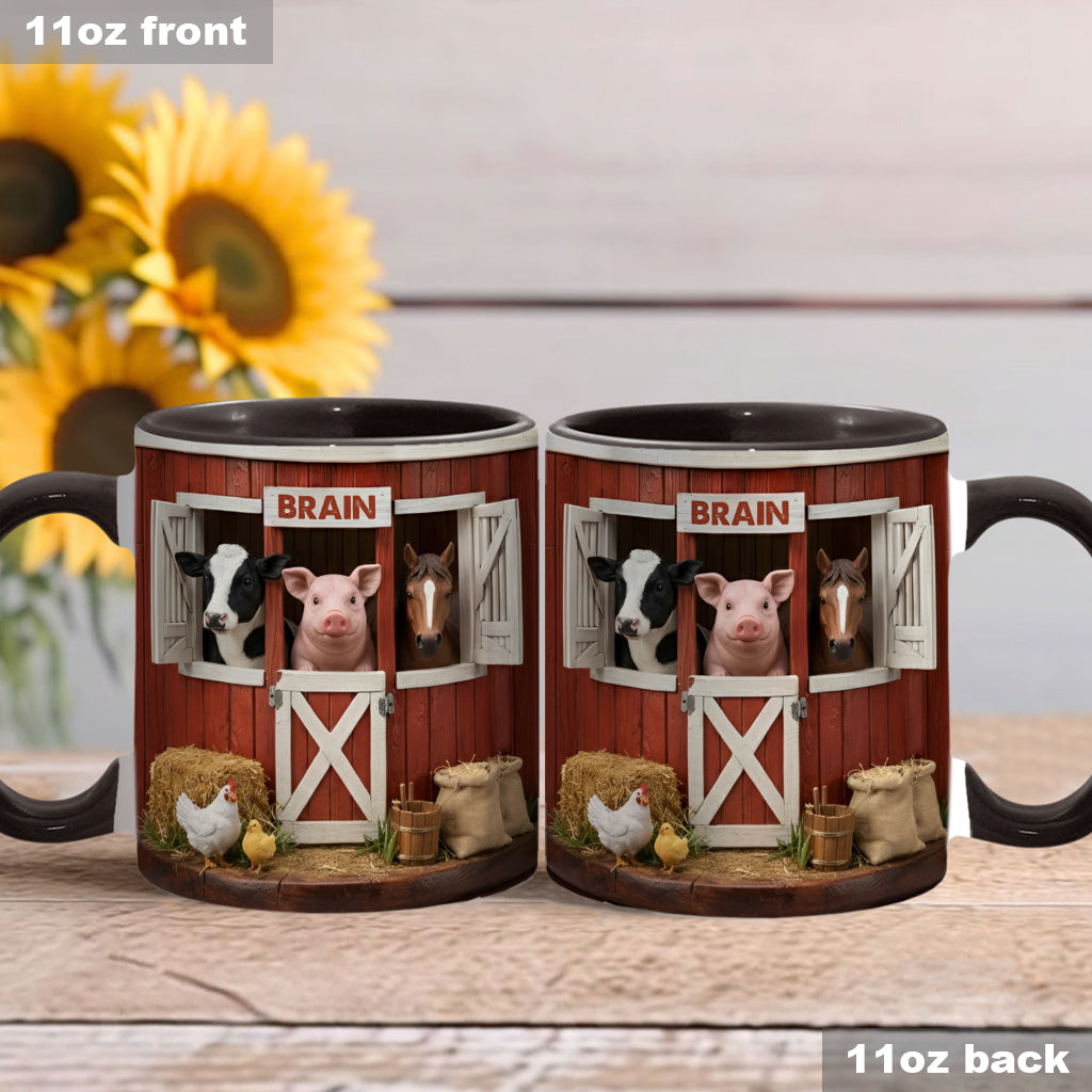 Mug personnalisé « La Grange Rouge » - Thème Fermier