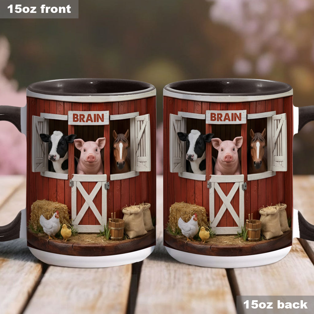 Mug personnalisé « La Grange Rouge » - Thème Fermier