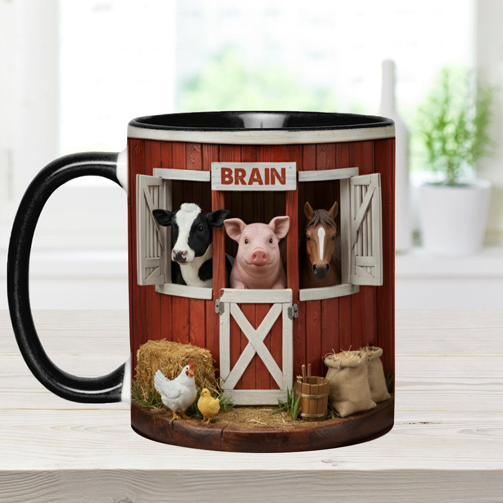 Mug personnalisé « La Grange Rouge » - Thème Fermier