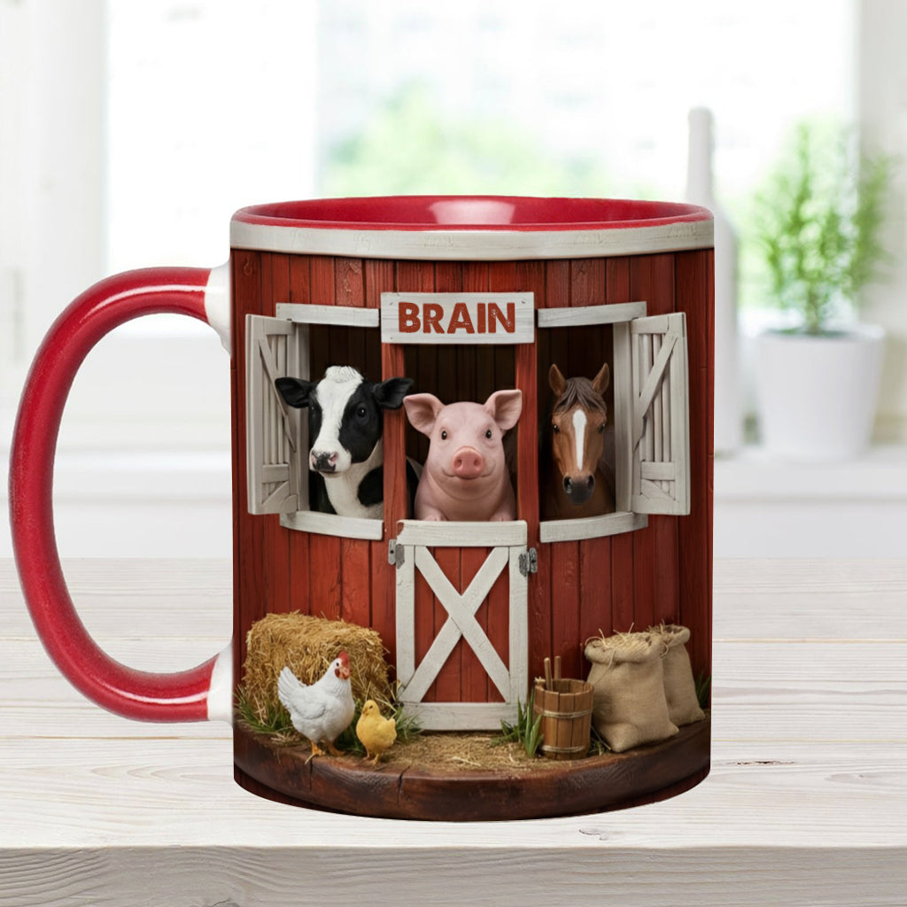 Mug personnalisé « La Grange Rouge » - Thème Fermier