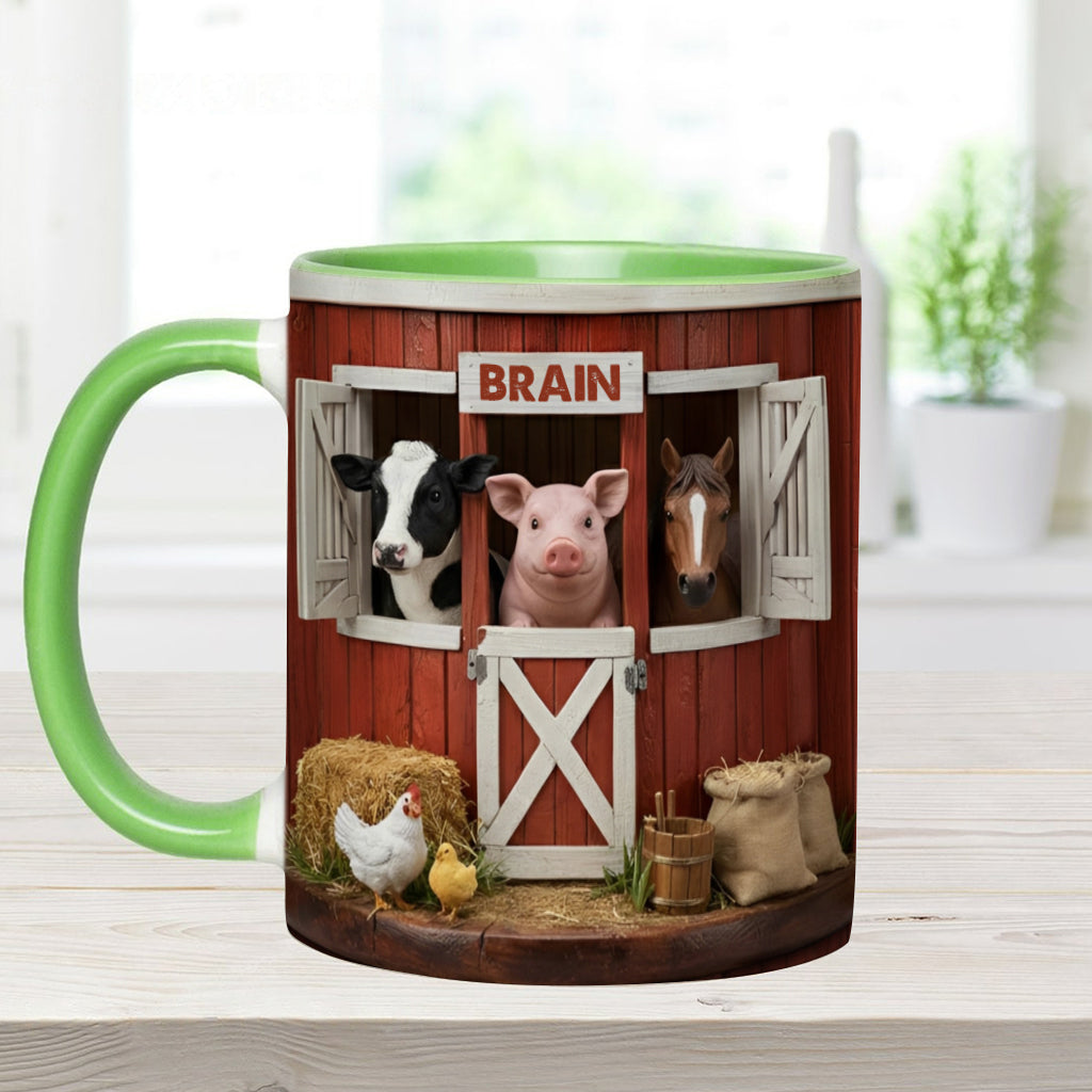 Mug personnalisé « La Grange Rouge » - Thème Fermier