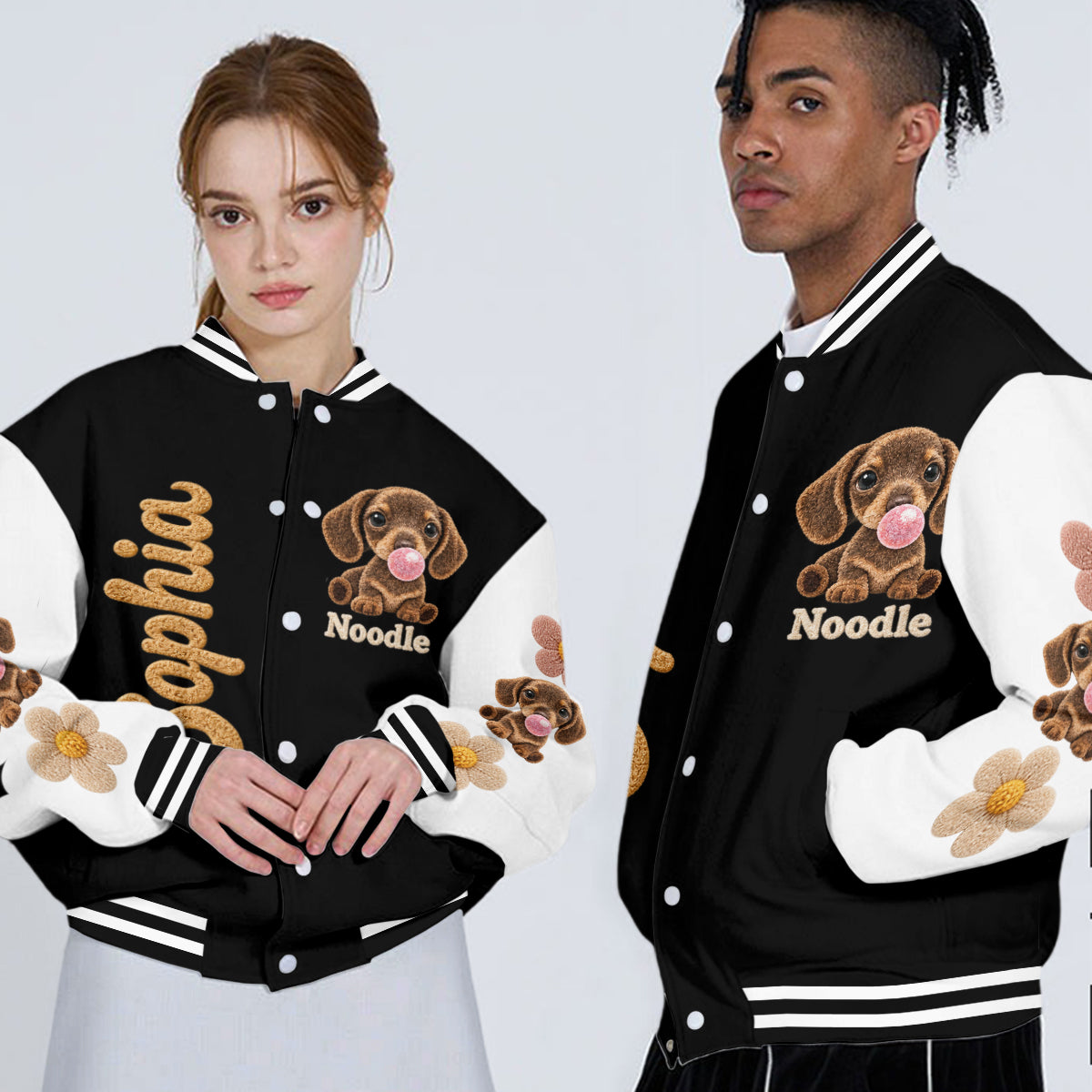 Adorable Paws - Personalized Dog Varsity Jacket