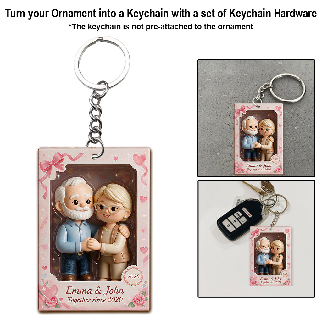 Personalisierte Foto-Romantik - Individuelles Paar Ornament