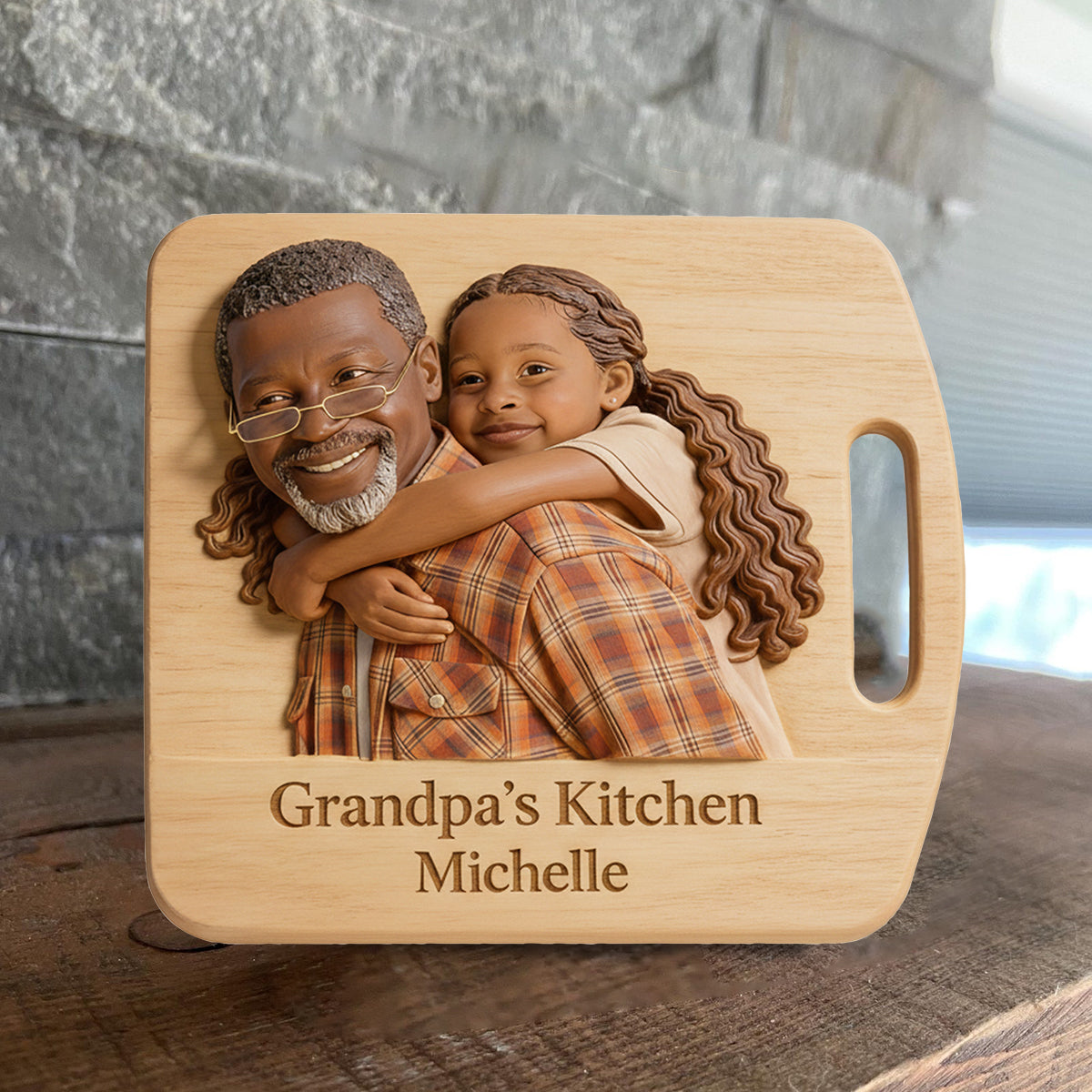 Tableau de cuisine de grand-mère - Plaque en bois personnalisée en forme de grand-mère