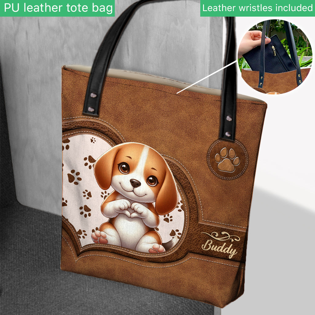 Cute Lovely Dogs - Personalized Dog Tote Bag