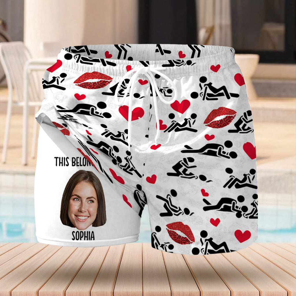 I Love You - Personalized Couple Men Swim Trunks With Liner